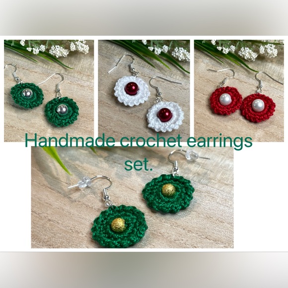 Handmade Crochet Earrings. - Picture 5 of 5